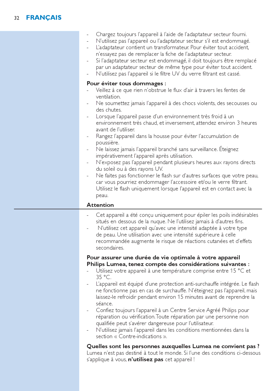 Philips SC2001/01 manual ’essayez pas de remplacer la fiche de l’adaptateur secteur, Pour éviter tous dommages  